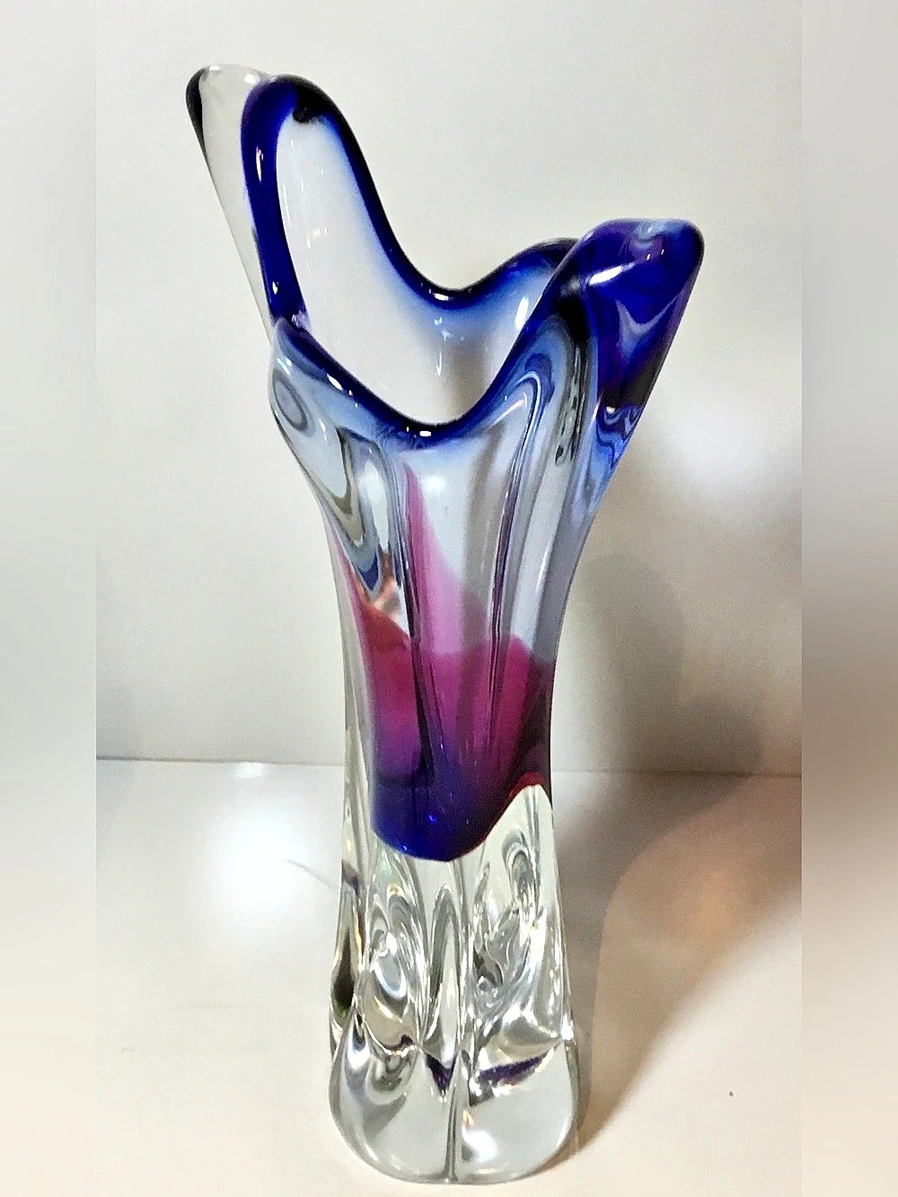 Vtg Joseph Hospodka Art Glass Vase